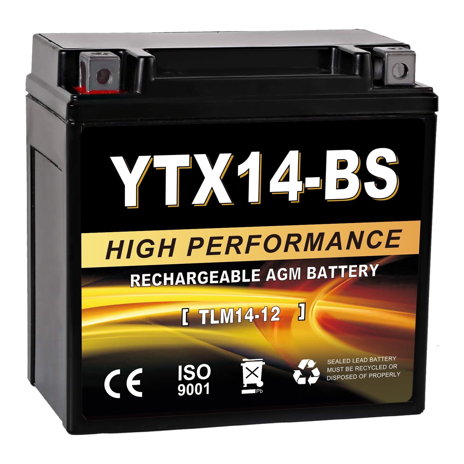 Anlibatt YTX20HL-BS Motorcycle Battery 12V 18Ah 300CCA Rechargeable Sealed Batteries Powersport Replacement for ATV, Scooter, Jet ski, Dirt Bike